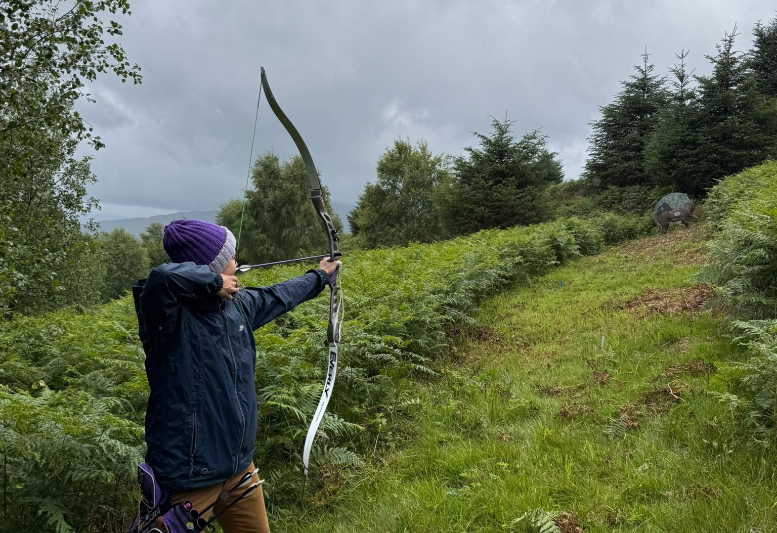 3D archery targets in a Welsh woodland setting